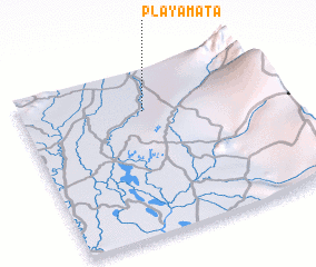 3d view of Playa Mata