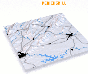 3d view of Penicks Mill