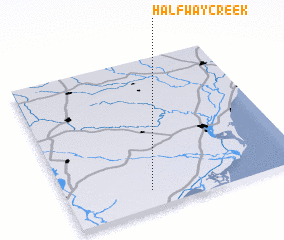 3d view of Halfway Creek