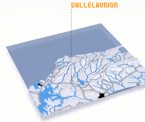 3d view of Valle La Unión