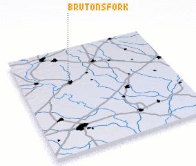 3d view of Brutons Fork