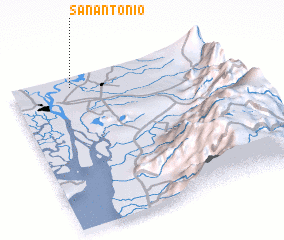 3d view of San Antonio