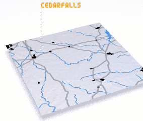 3d view of Cedar Falls