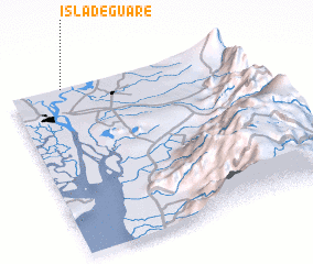 3d view of Isla de Guare