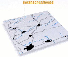 3d view of Bakers Crossroads