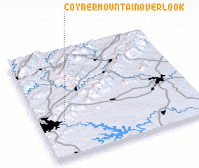 3d view of Coyner Mountain Overlook