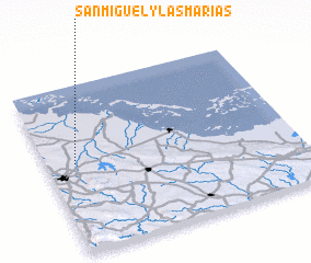 3d view of San Miguel y Las Marías