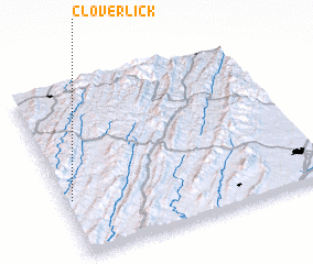 3d view of Clover Lick