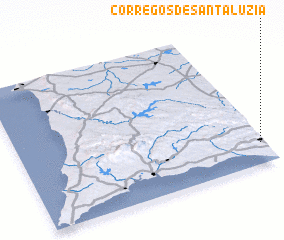 3d view of Córregos de Santa Luzia