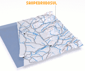 3d view of São Pedro do Sul