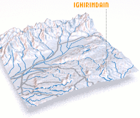 3d view of Ighir Imdaïn