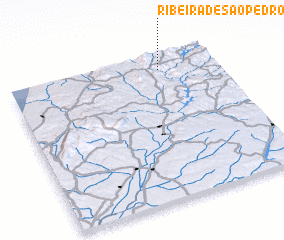 3d view of Ribeira de São Pedro