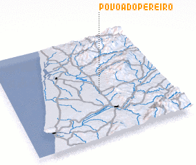 3d view of Póvoa do Pereiro