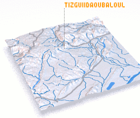 3d view of Tizgui Ida Ou Baloul