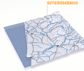 3d view of Outeiro de Baixo