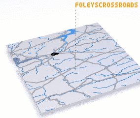 3d view of Foleyʼs Cross Roads