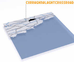 3d view of Curraghnalaght Cross Roads