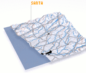 3d view of Santa