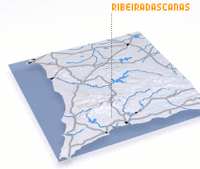 3d view of Ribeira das Canas