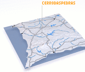 3d view of Cerro das Pedras