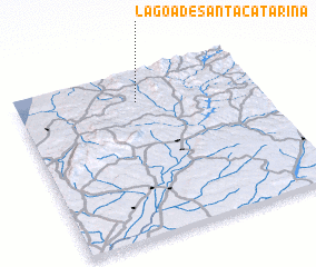 3d view of Lagoa de Santa Catarina