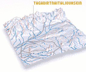 3d view of Tagadirt nʼAït Ali Ou Hseïn