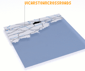 3d view of Vicarstown Cross Roads