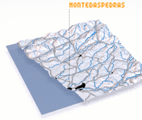 3d view of Monte das Pedras