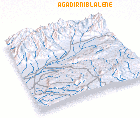 3d view of Agadir nʼ Iblalene