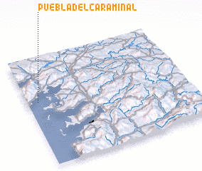 3d view of Puebla del Caramiñal