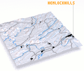 3d view of Hemlock Hills