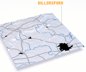 3d view of Dillons Fork