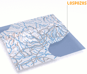 3d view of Los Pozos