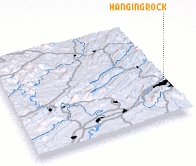 3d view of Hanging Rock