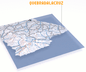 3d view of Quebrada La Cruz