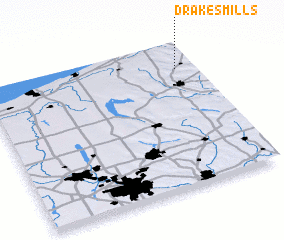 3d view of Drakes Mills