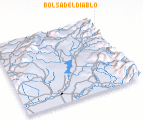 3d view of Bolsa del Diablo