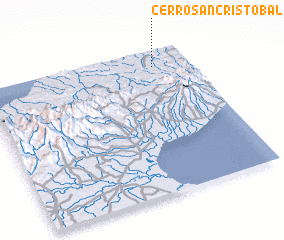 3d view of Cerro San Cristobal