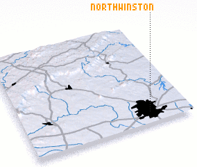 3d view of North Winston