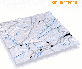 3d view of Sinking Creek