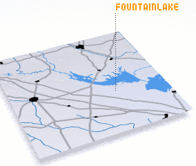 3d view of Fountain Lake