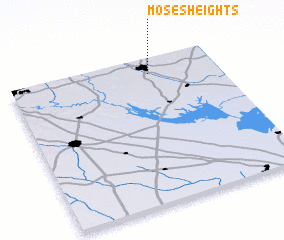 3d view of Moses Heights