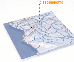 3d view of Diez de Agosto