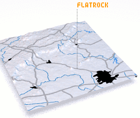 3d view of Flat Rock