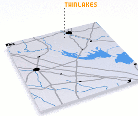 3d view of Twin Lakes