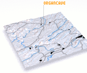 3d view of Organ Cave