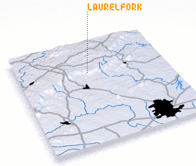 3d view of Laurel Fork