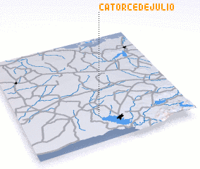 3d view of Catorce de Julio