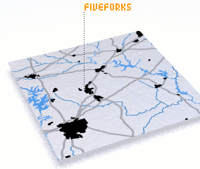 3d view of Five Forks