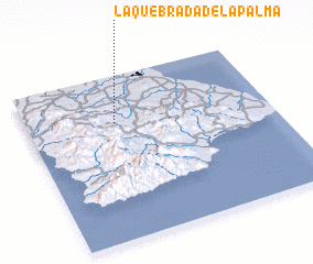 3d view of La Quebrada de la Palma